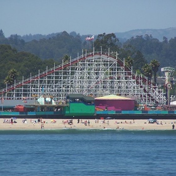 The beach boardwalk near downtown Santa Cruz