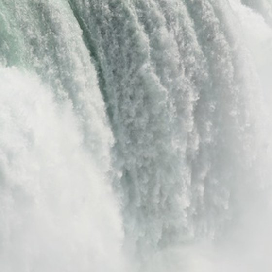 Niagara Falls dumps about 40 million gallons of water a minute.