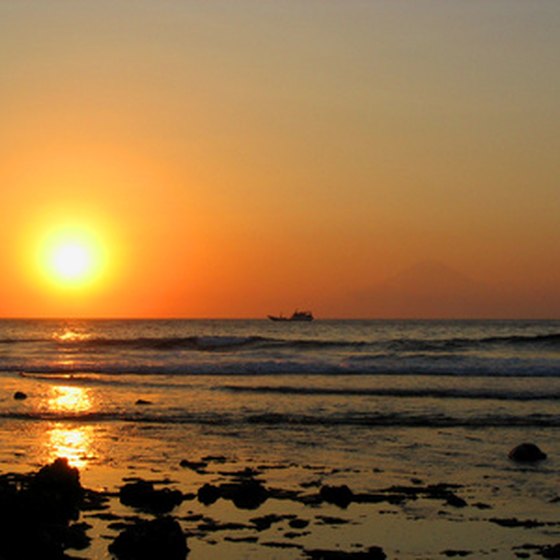 Sunset over a Balinese beach
