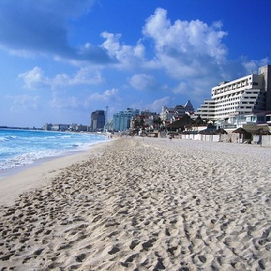 The Cancun beachfront