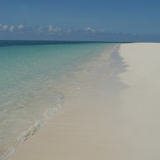 White sand beaches and turquoise water make the Bahamas popular with tourists.