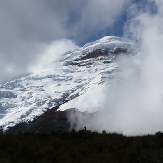 Adventure tours in Ecuador might take you to volcanoes in the Andes mountains.