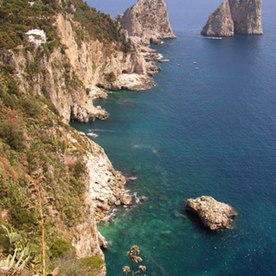 The coast of Capri is a warm winter destination