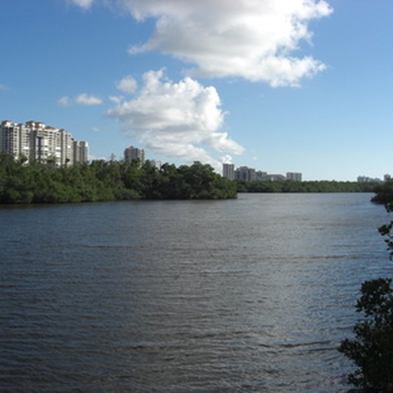 Disney resorts are featured along waterways in the state of Florida.