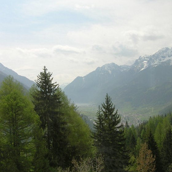 The Swiss Alps almost completely surround the village of Chur.