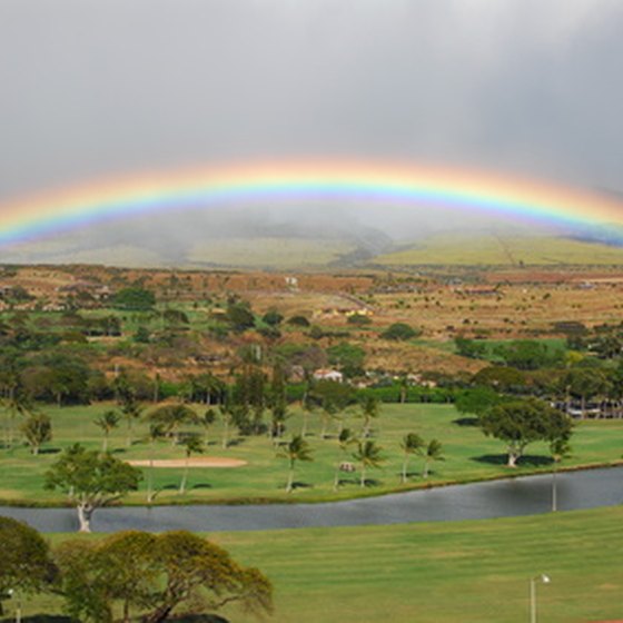 A typical day on Maui starts with a rainbow.