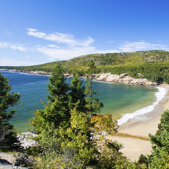 Honeymooners can enjoy iconic Maine scenery at Acadia National Park near Bar Harbor.