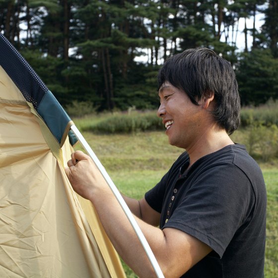 There are several places to pitch a tent near Seven Falls.