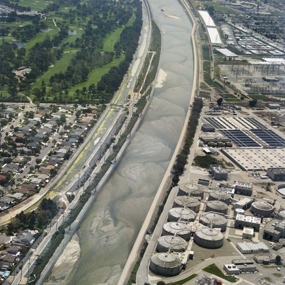 The Santa Ana River is a large system that flows near the city of Riverside.