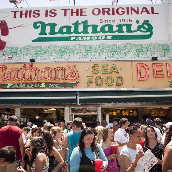 Nathan's holds an annual hot-dog eating contest.