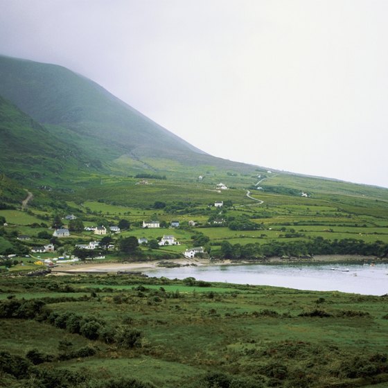 The hills of western Ireland receive more precipitation than elsewhere in the country.