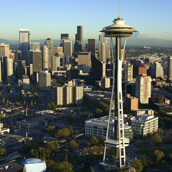 Many children's attractions in Seattle are located at the Seattle Center, home of the Space Needle.