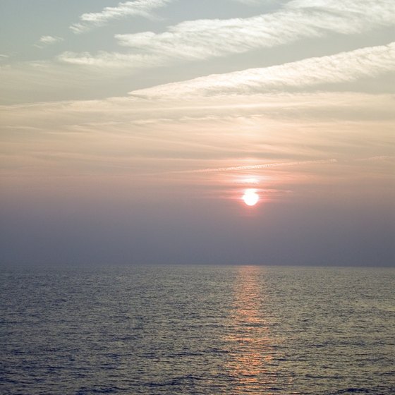 View both sunsets and sunrises over the water at Sea Bright.