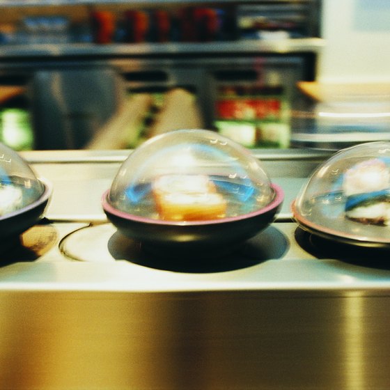 Grab your sushi from a conveyor belt in a popular Northgate restaurant.