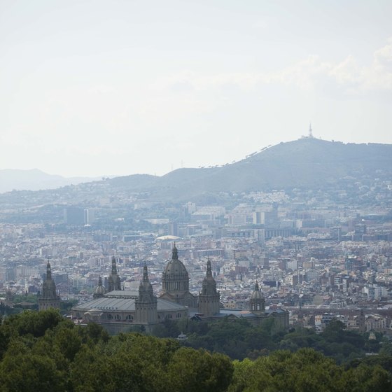 Aerial tours provide unique views of Barcelona monuments and hilltops.