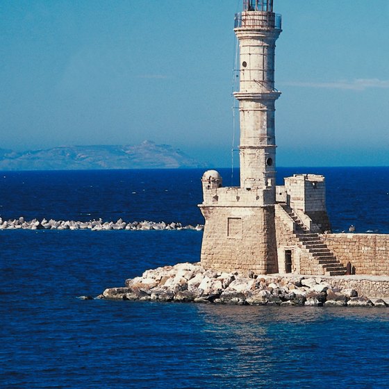 The lighthouse of Chania, the closest major town to Platanias.