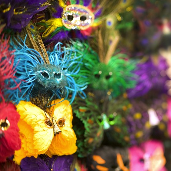 Mardi Gras masks are a traditional part of Peru's Carnival festivities.