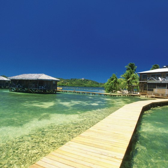 Crystal-clear water is one of the many draws to Honduran beaches.