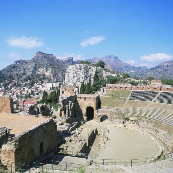 Taormina, Sicily, is one of the stops not far on tours originating in Messina.
