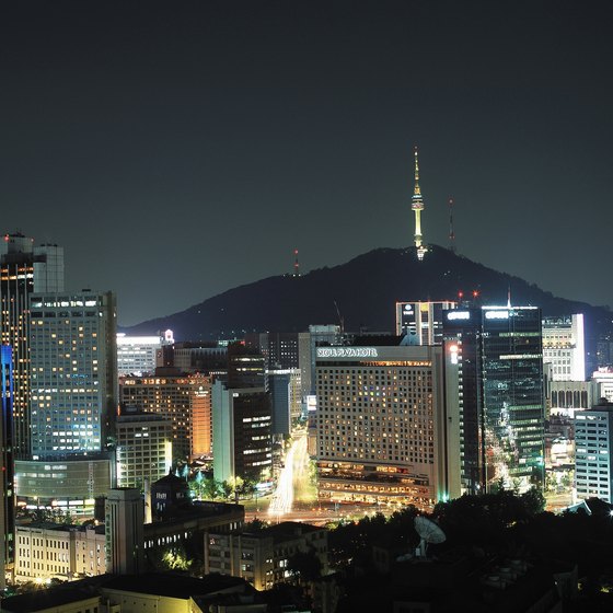 The Seoul Observation Tower offers views of South Korea's capital city and the countryside beyond.