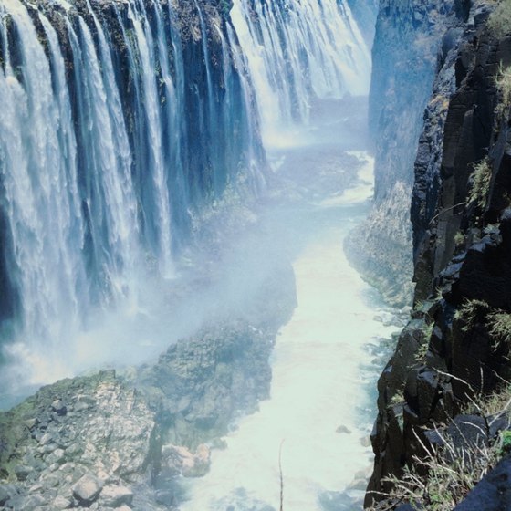 Victoria Falls serve as the boundary between the upper and middle Zambezi.
