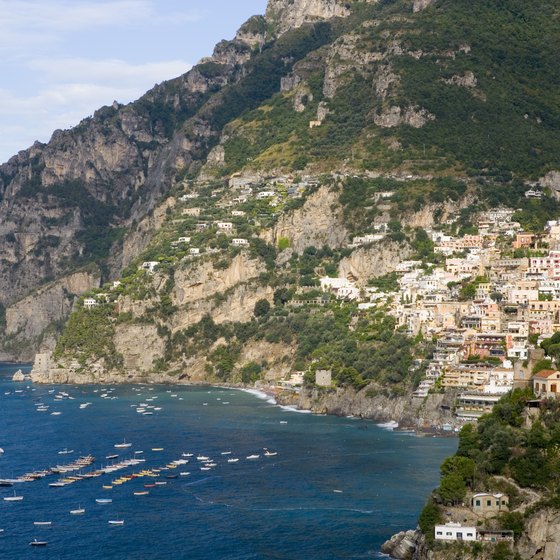 Positano is one of the villages on the beautiful Amalfi Coast in Italy.