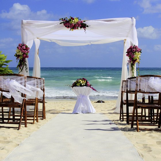 Many all-inclusive resorts have wedding venues right on the beach.