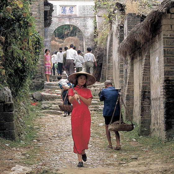 A bike tour can take you into the villages of rural China.