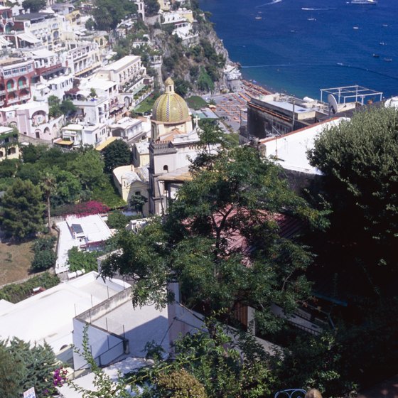 Positano is one of the larger villages overlooking the Amalfi Coast.