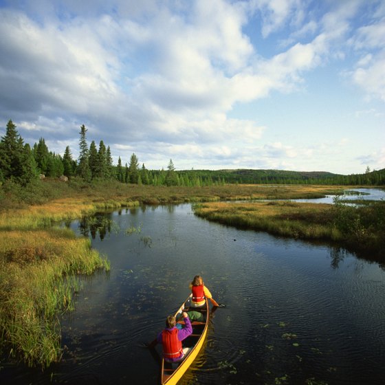 Canoeing is a popular activity in most of Ontario's parks.