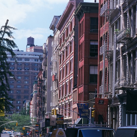 Greene Street in New York City runs through trendy SoHo.