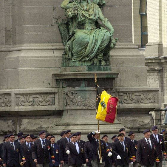 Belgium celebrates its independence day at the Cinquantenaire Arch.