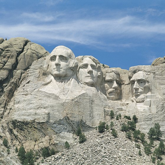 Mount Rushmore National Memorial is in the Black Hills of South Dakota.