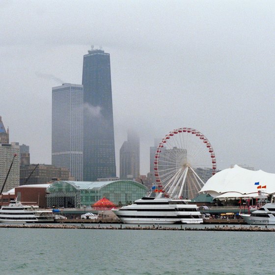 Water taxis provide easy access to Chicago's Navy Pier.