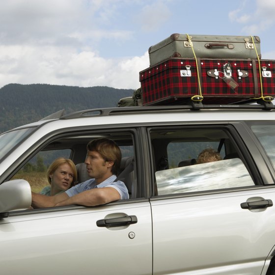 Use the luggage racks on an SUV when taking a road trip.