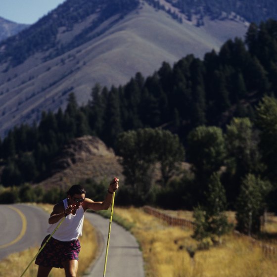 Both paved and dirt hiking trails give you views of Sun Valley's mountains.
