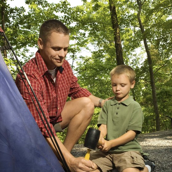 Tent camping is an activity for the whole family.