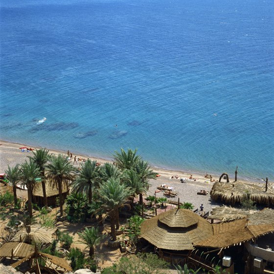Eilat is located at the northern tip of the Red Sea.
