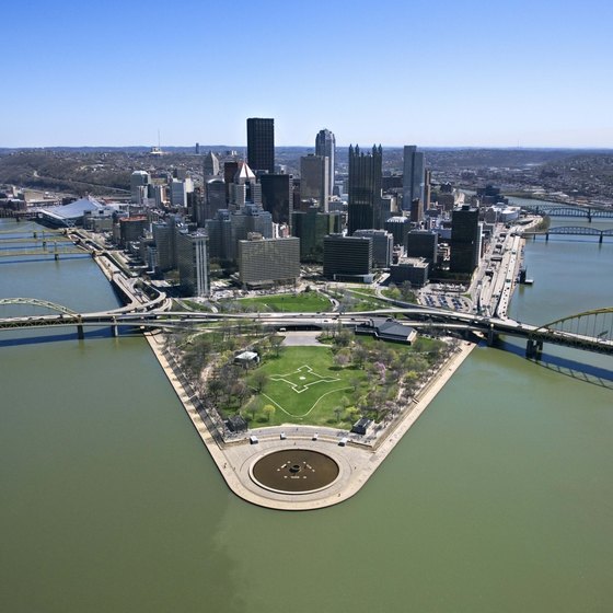 Pittsburgh's Golden Triangle is bounded by the Allegheny and Monongahela Rivers.