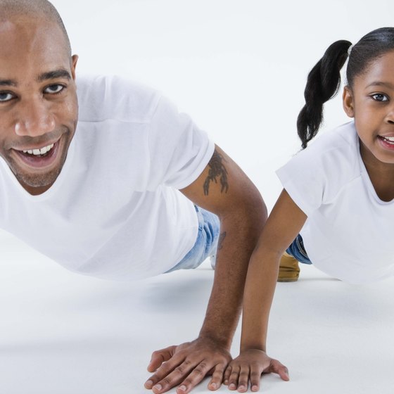 Turn exercises into games to keep younger kids excited.