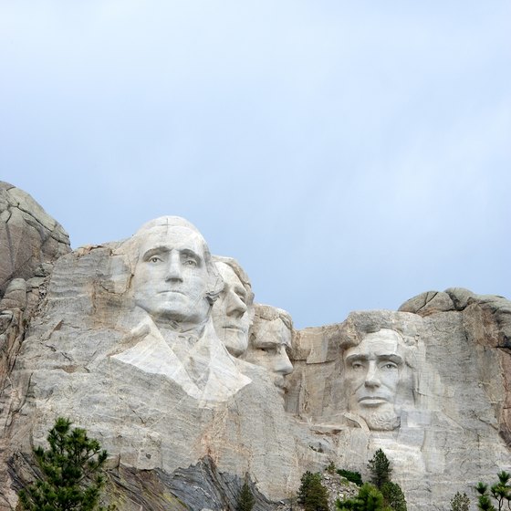 Head to Mount Rushmore in the evening to see the lighted memorial.