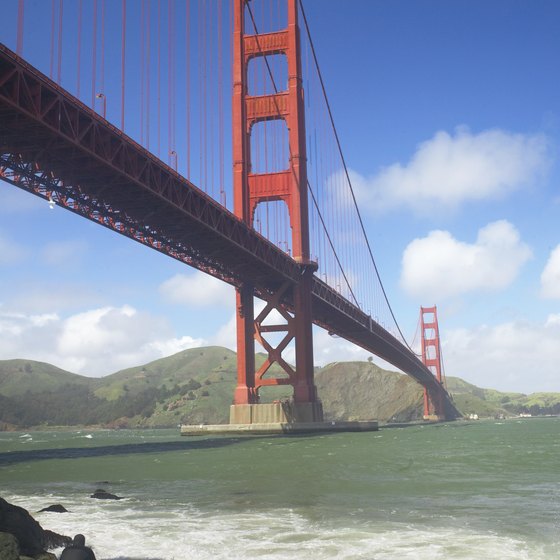 San Francisco's Golden Gate Bridge is the sixth-tallest bridge in California.
