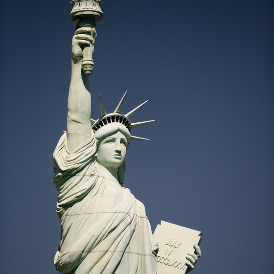 Thousands visit the Statue of Liberty each day.