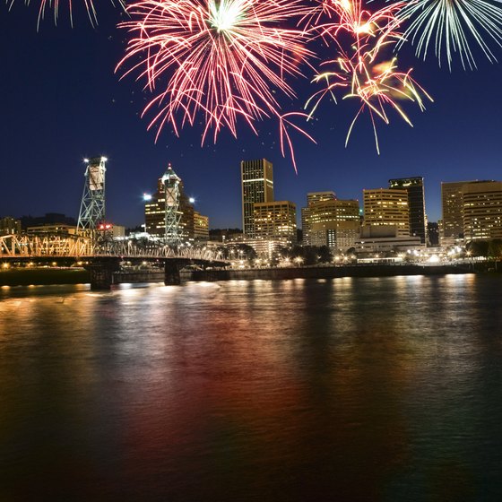 Watch Fourth of July fireworks over Portland's skyline from the Willamette River.