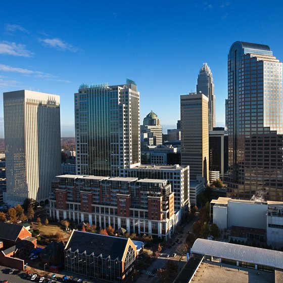 Charlotte has a modern downtown as well as parks and cultural attractions.