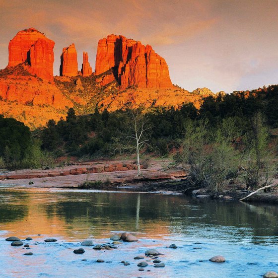 Cathedral Rock as seen from Oak Creek Canyon is an impressive sight.