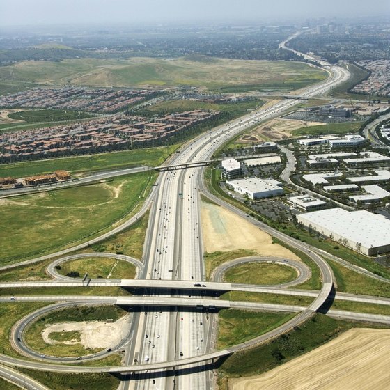 Flying over Irvine, California.