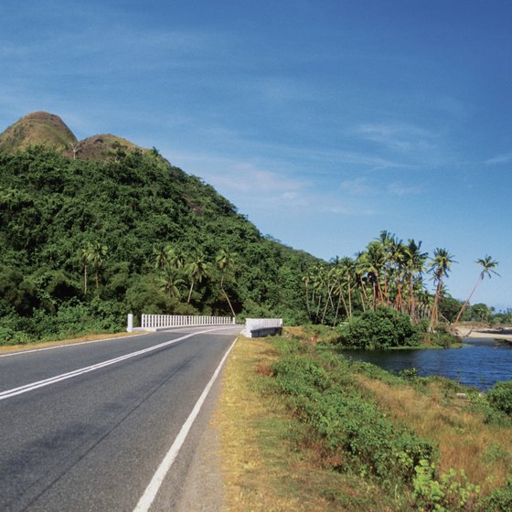 Fiji's landforms include conical volcanoes.