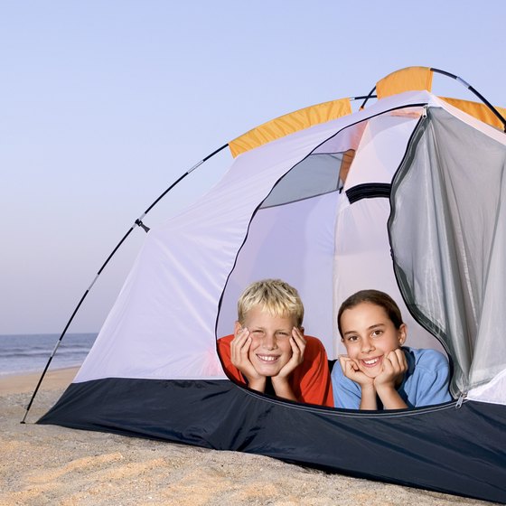 Pitch a tent on the beach.