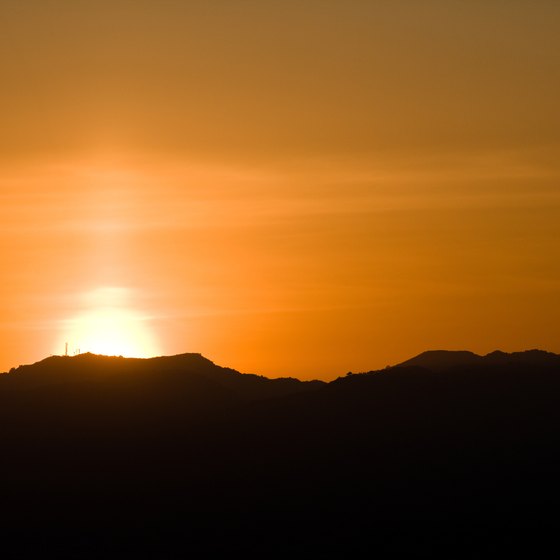 Santa Barbara's mix of mountains and ocean creates stunning sunsets.